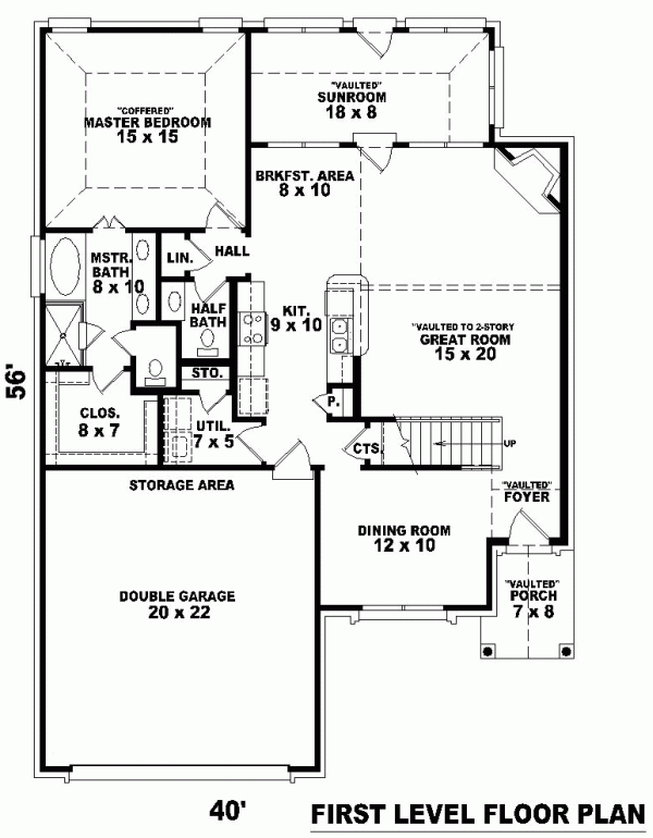 Narrow Lot Traditional Level One of Plan 46542
