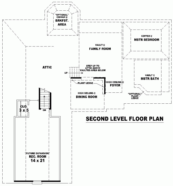 One-Story Traditional Level Two of Plan 46548