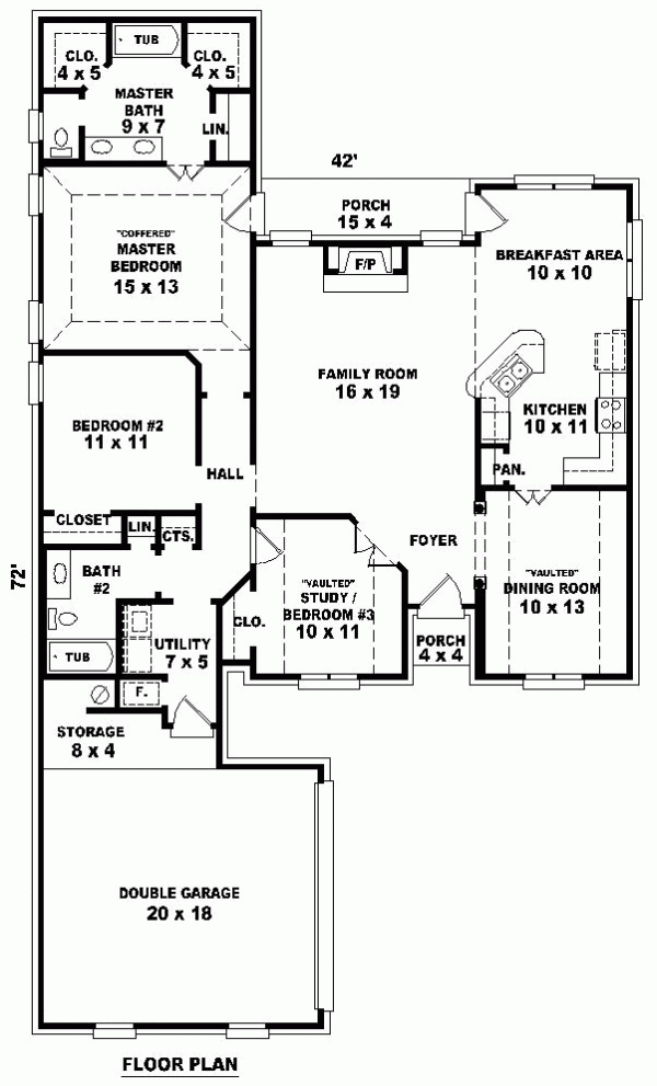 European One-Story Level One of Plan 46564
