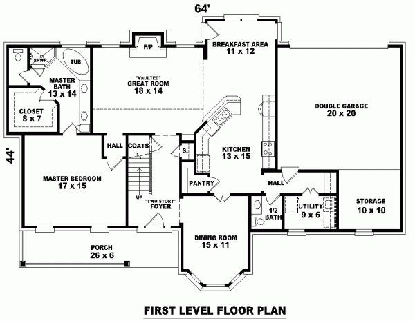 Traditional Level One of Plan 46568