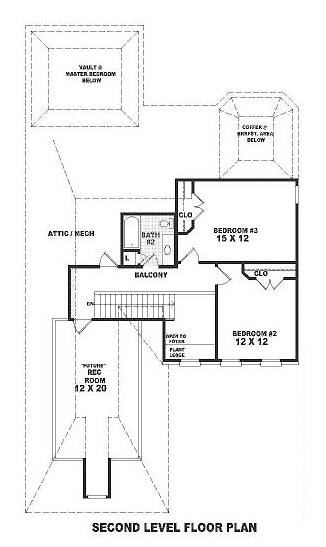 Narrow Lot Traditional Level Two of Plan 46574