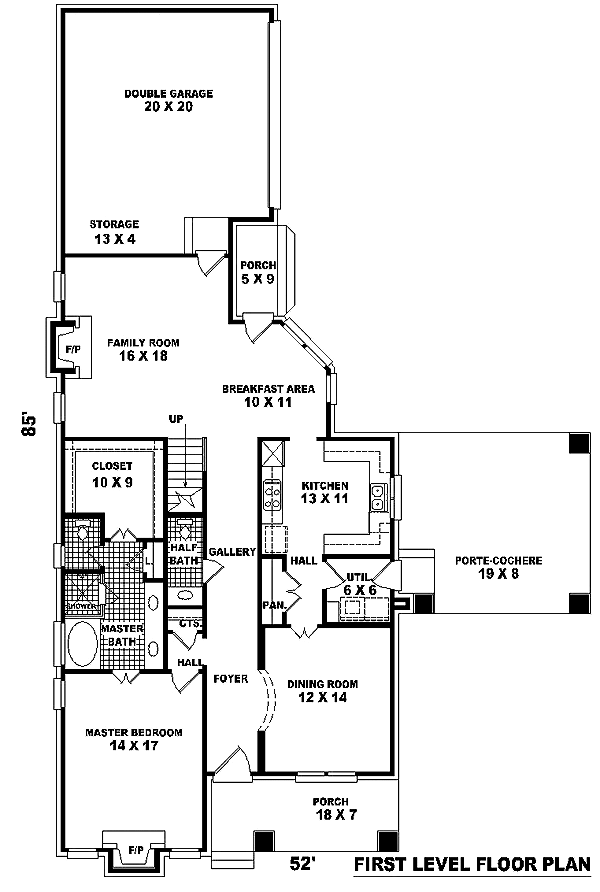 Craftsman Level One of Plan 46578