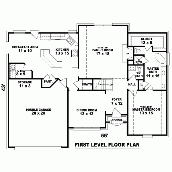 Traditional Level One of Plan 46580