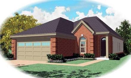 Narrow Lot One-Story Traditional Elevation of Plan 46588