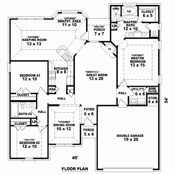 One-Story Level One of Plan 46620