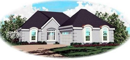 One-Story Traditional Elevation of Plan 46624