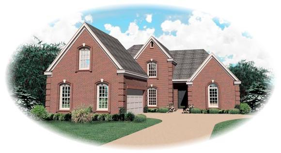 House Plan 46634 Elevation