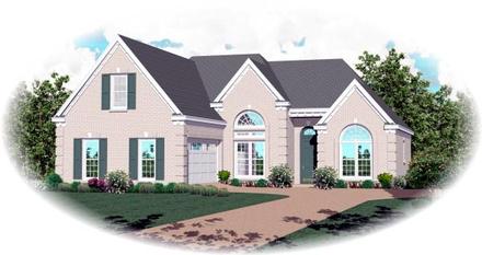 One-Story Traditional Elevation of Plan 46641