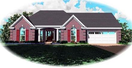 One-Story Traditional Elevation of Plan 46655