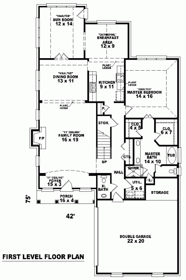 Traditional Level One of Plan 46670