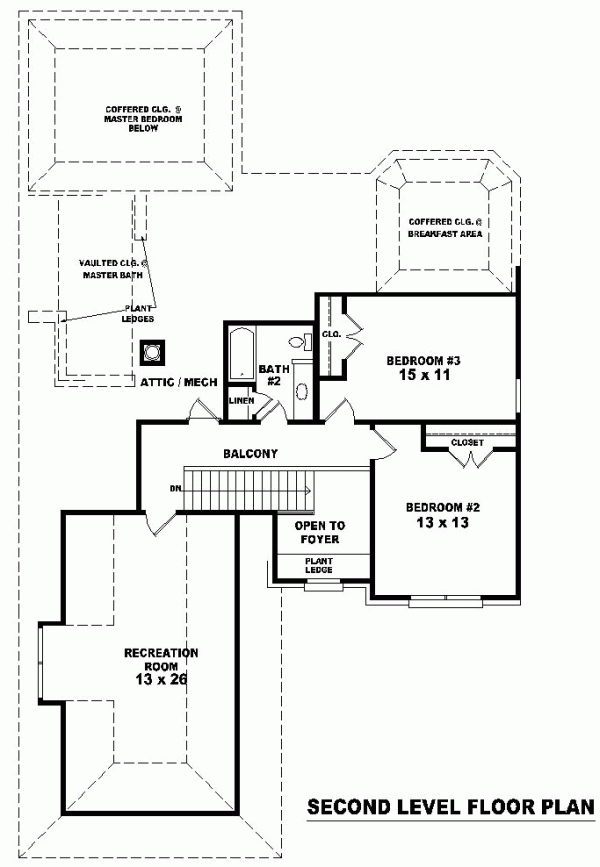 One-Story Traditional Level Two of Plan 46675