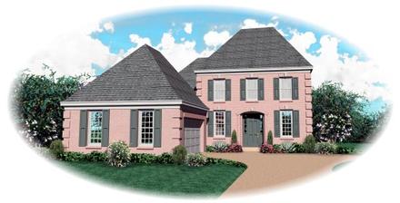 Colonial Elevation of Plan 46679