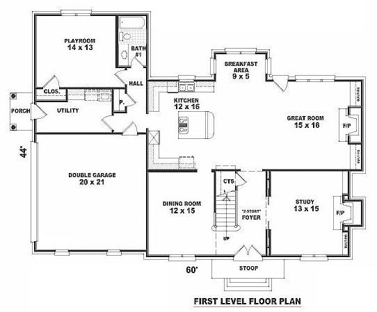 Tudor Level One of Plan 46680