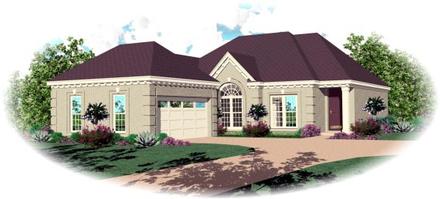 One-Story Traditional Elevation of Plan 46688