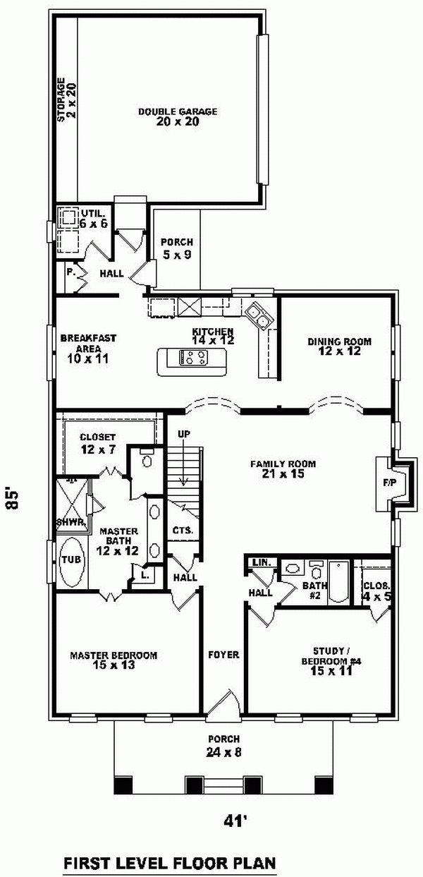 Bungalow Level One of Plan 46693