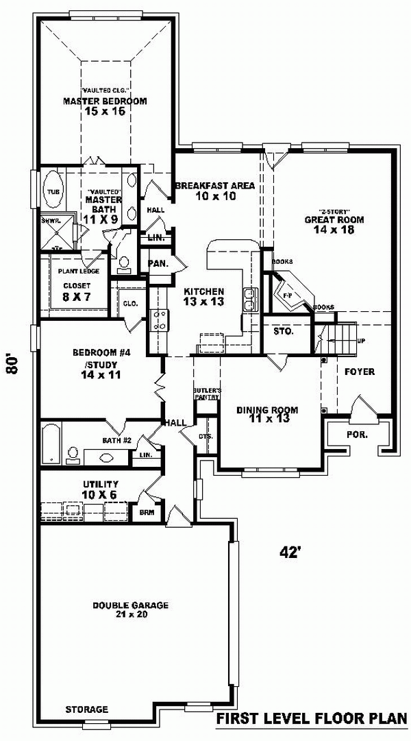 Traditional Level One of Plan 46698