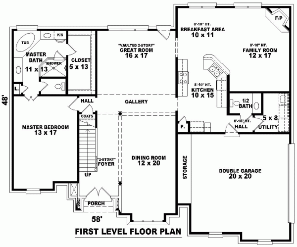 Tudor Level One of Plan 46707