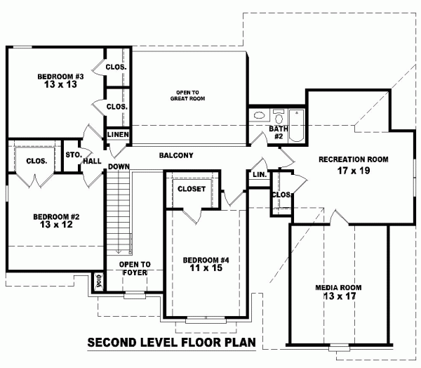 Tudor Level Two of Plan 46707