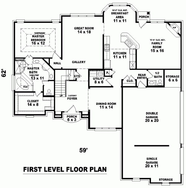 Traditional Level One of Plan 46708
