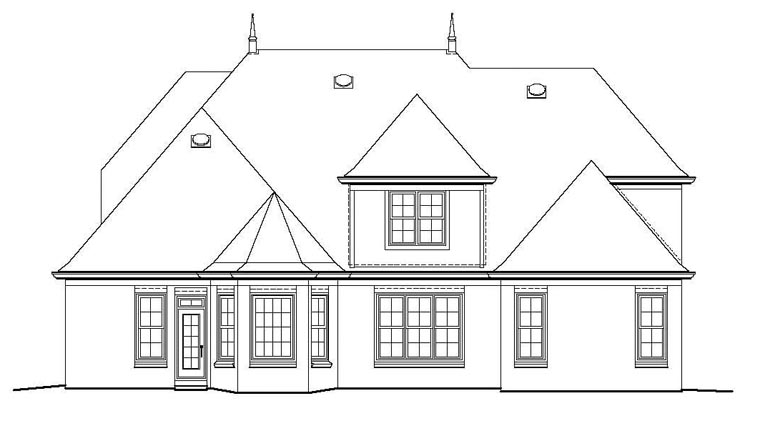  Rear Elevation of Plan 46709