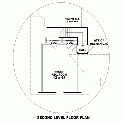House Plan 46710 Second Level Plan