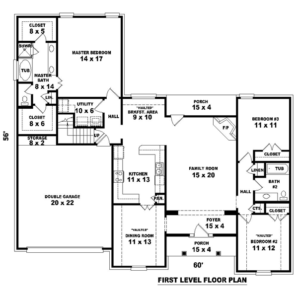 Traditional Level One of Plan 46712