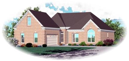 One-Story Traditional Elevation of Plan 46747