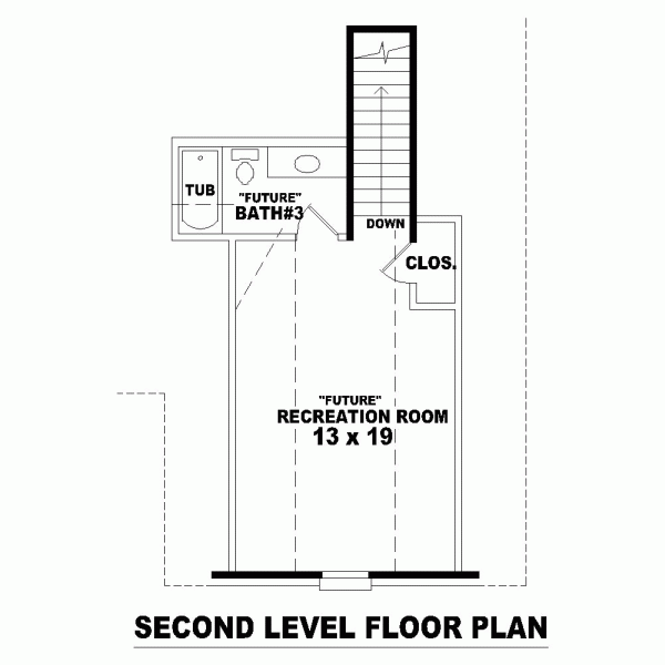 One-Story Level Two of Plan 46758
