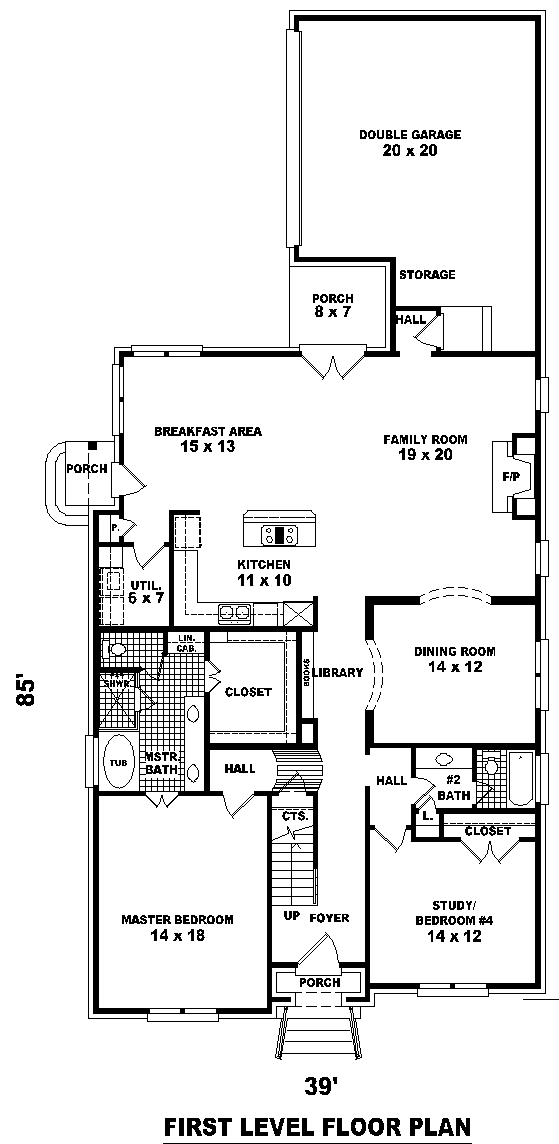 Craftsman Level One of Plan 46764