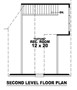 One-Story Southern Level Two of Plan 46775