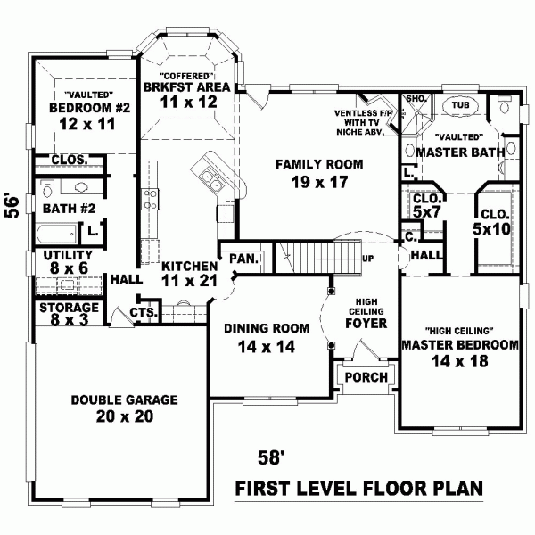 Tudor Level One of Plan 46782