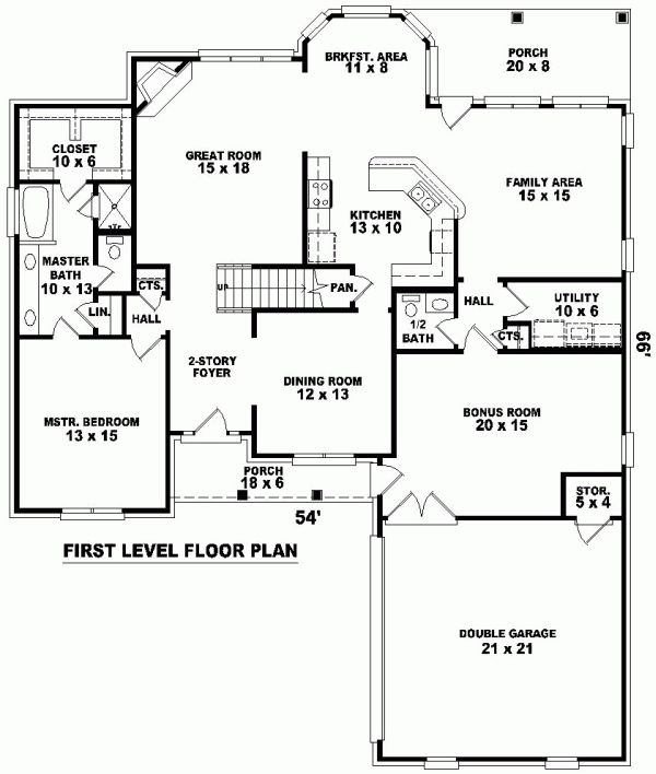 Traditional Level One of Plan 46785