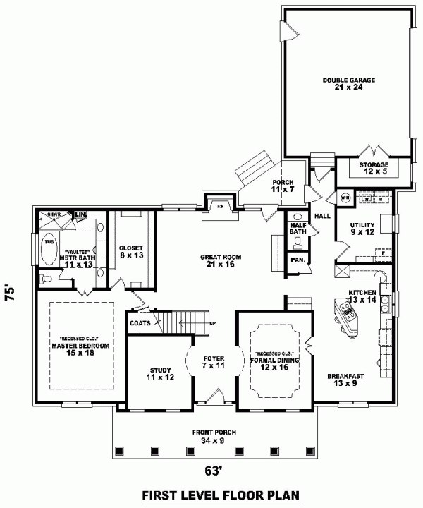 Cape Cod Level One of Plan 46786