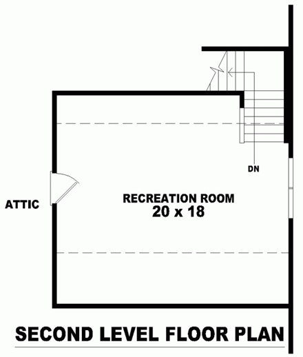 House Plan 46797 Second Level Plan