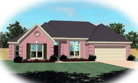 One-Story Traditional Elevation of Plan 46801