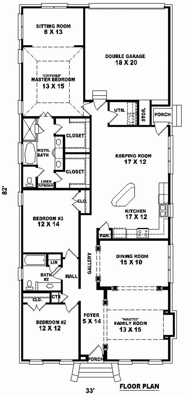 Cape Cod One-Story Level One of Plan 46805