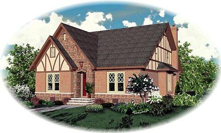 Tudor Elevation of Plan 46808