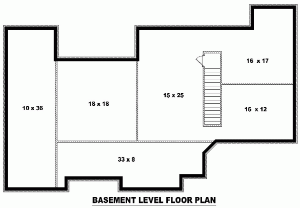 Traditional Lower Level of Plan 46817