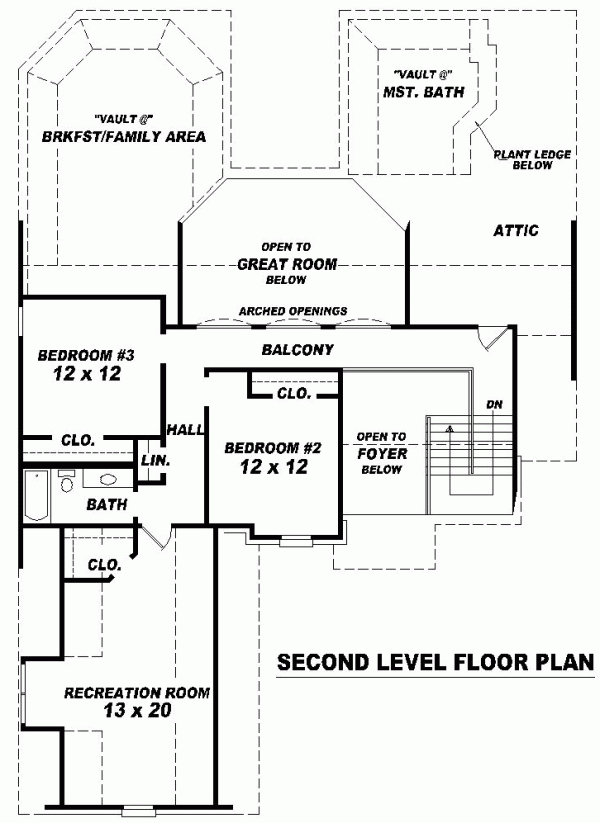 Traditional Level Two of Plan 46833