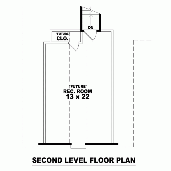 One-Story Level Two of Plan 46834