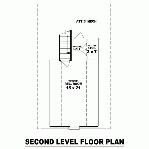One-Story Level Two of Plan 46837