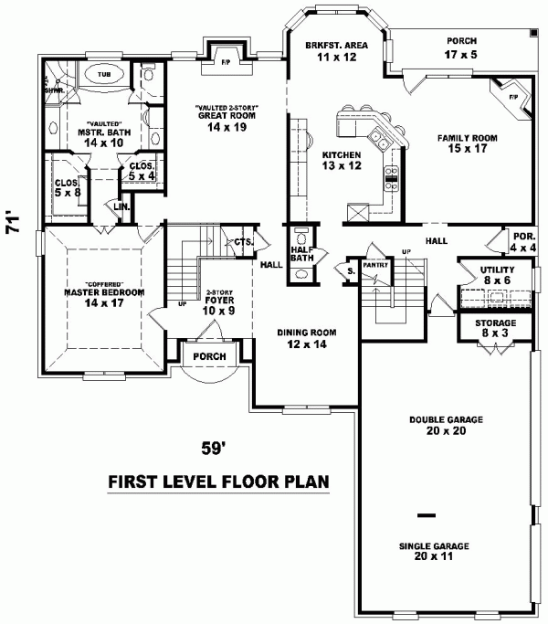 Traditional Level One of Plan 46841