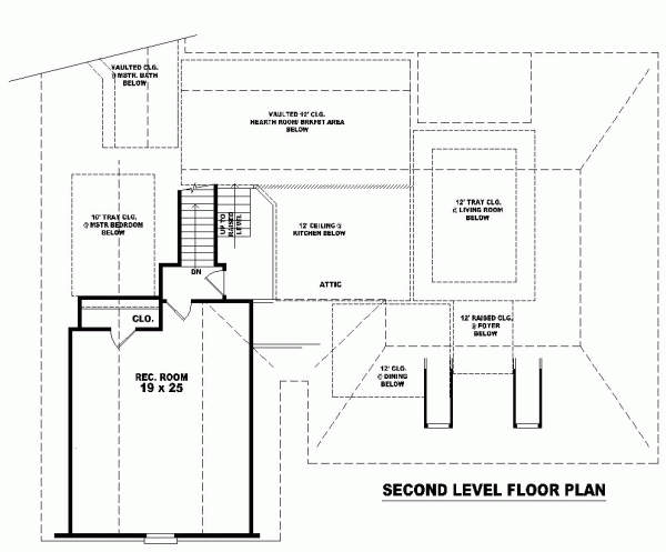 One-Story Traditional Level Two of Plan 46856