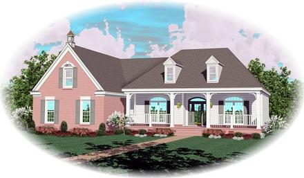 One-Story Traditional Elevation of Plan 46856