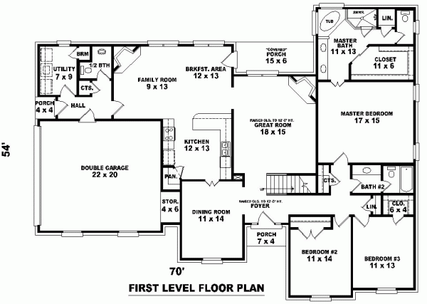 Traditional Level One of Plan 46861