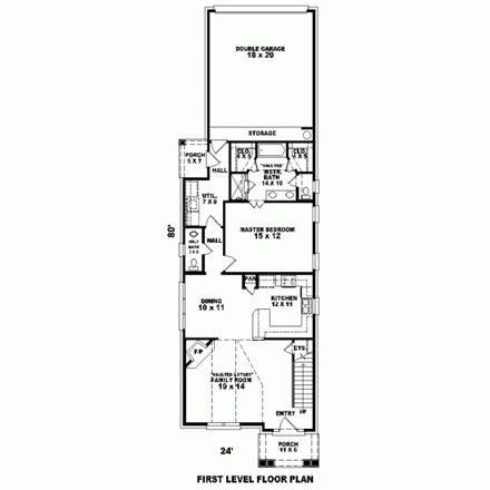 House Plan 46879 First Level Plan