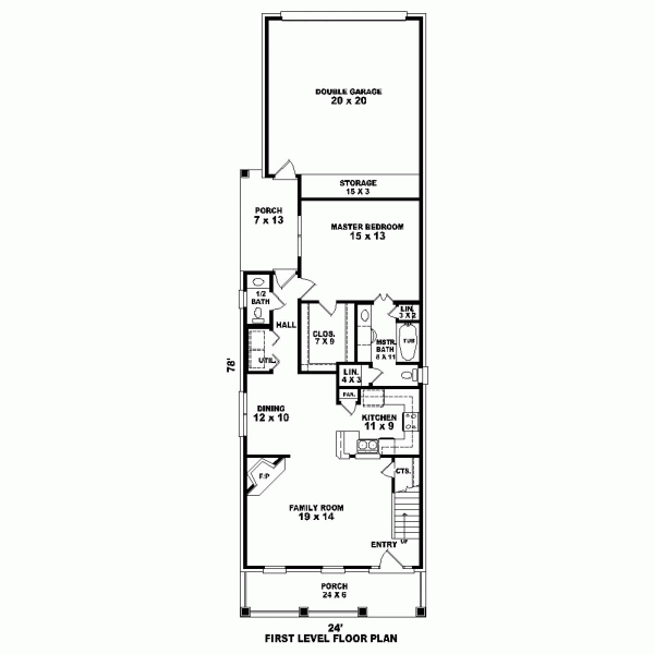 Narrow Lot Level One of Plan 46883