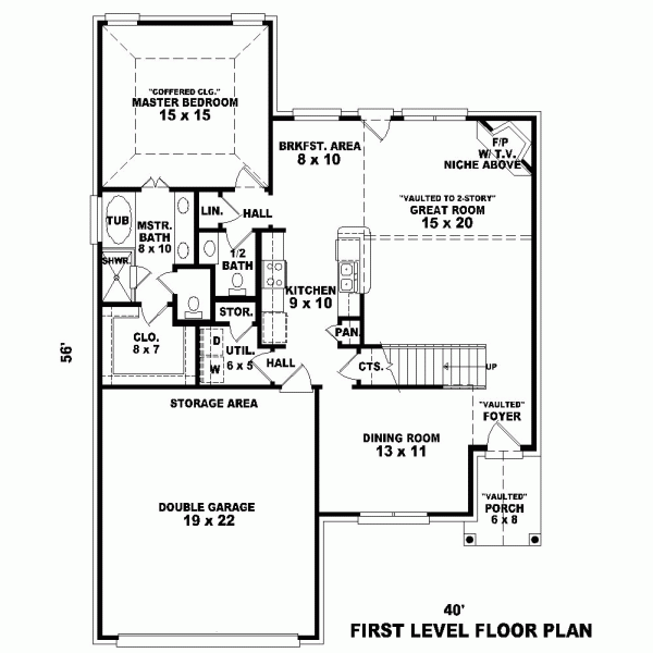 Narrow Lot Level One of Plan 46897