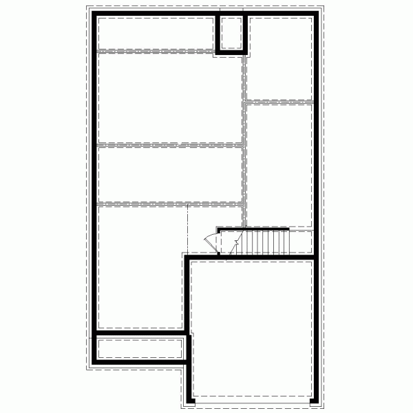 Narrow Lot One-Story Lower Level of Plan 46898