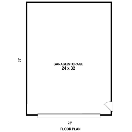 Garage Plan 46900 - 2 Car Garage First Level Plan